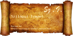 Szilágyi Izmael névjegykártya